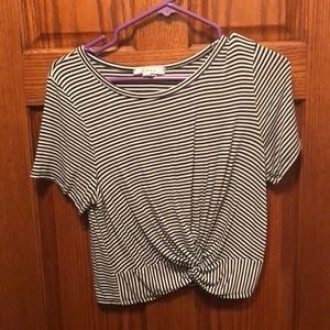 stripped crop top